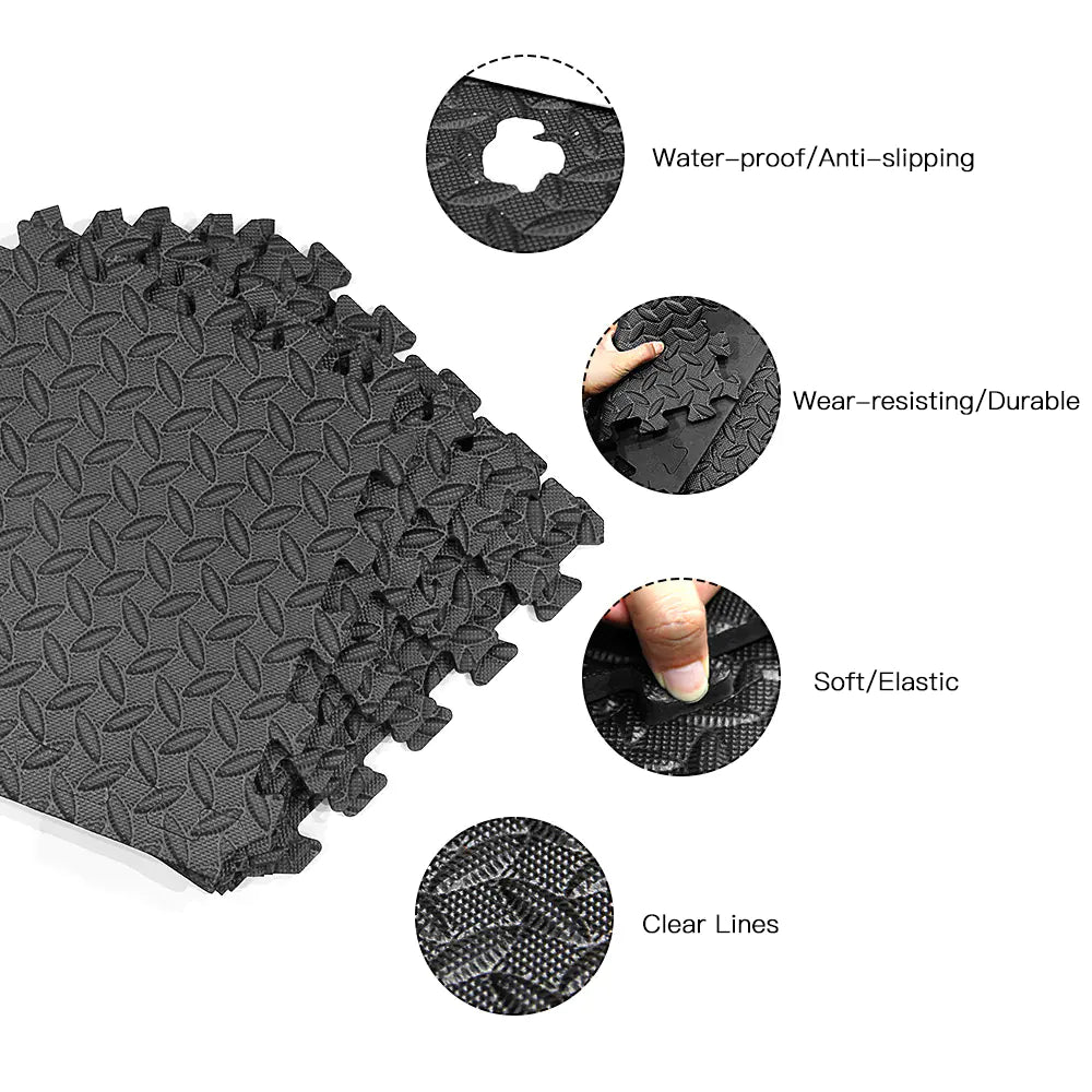 EVA Leaf Grain Home Gym Mat and Yoga Floor Cushion